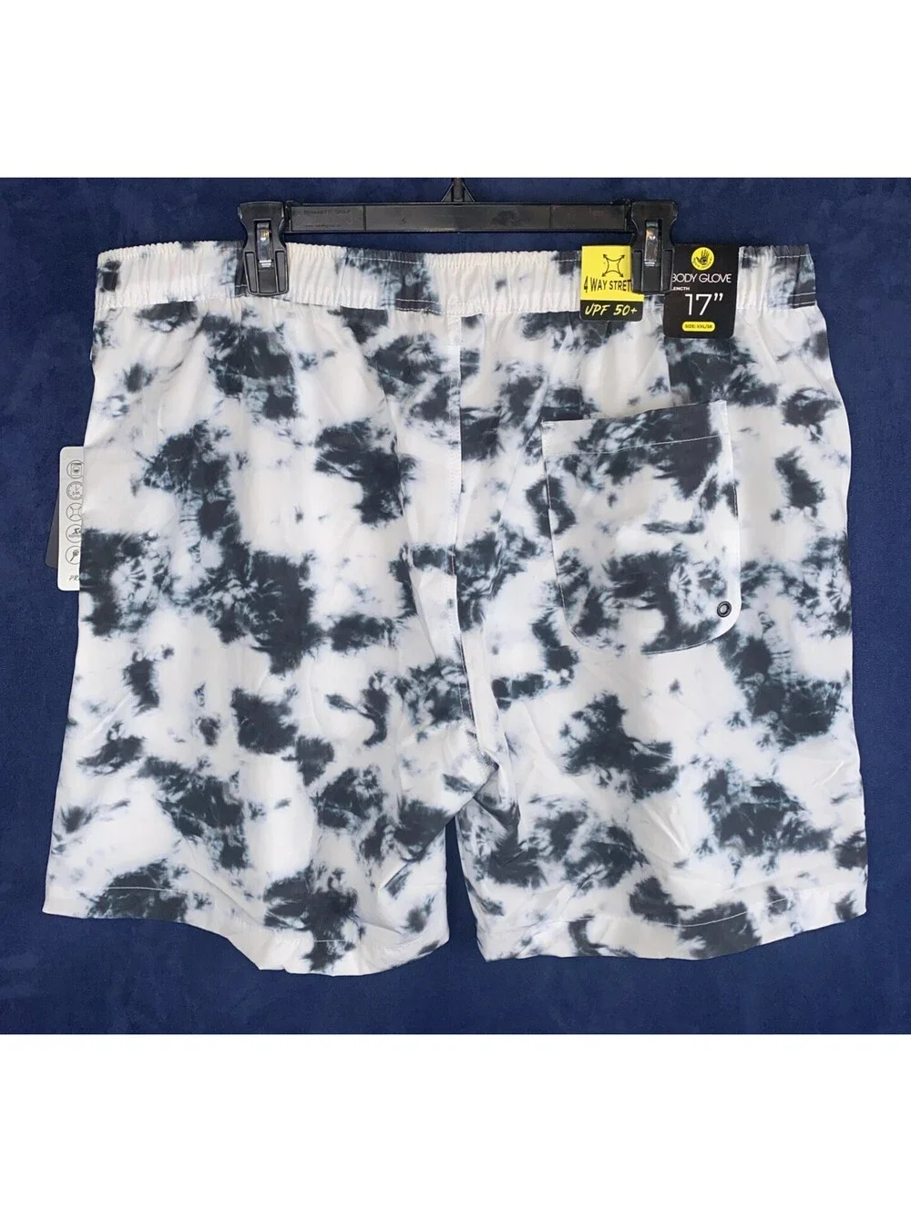 Body Glove Beach-to-Street Premium Stretch Men XXL/38 White Activewear Short New